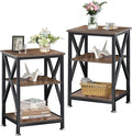 End Tables Living Room Set of 2 Farmhouse, Side Table by TooCust
