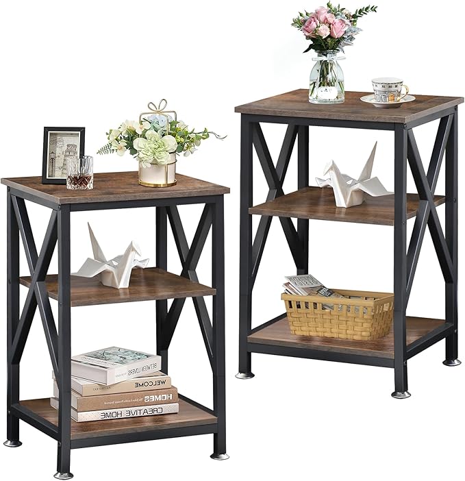 End Tables Living Room Set of 2 Farmhouse, Side Table by TooCust