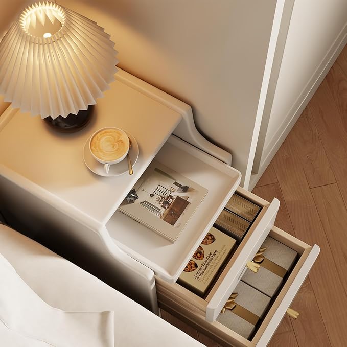 Wood Nightstand, Bedside Table for Bedroom - Image 3