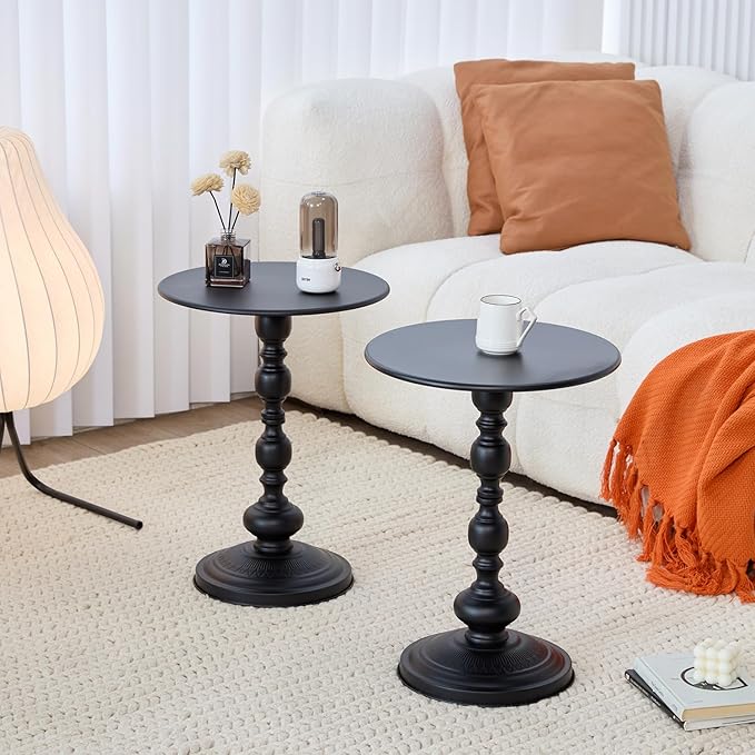 Chic Vintage Round Side Table by Unknown