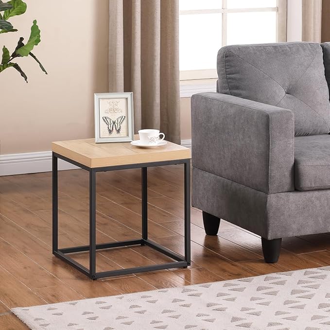 CENSI 18-Inch Natural Oak Accent End Table/Side Table - Image 4