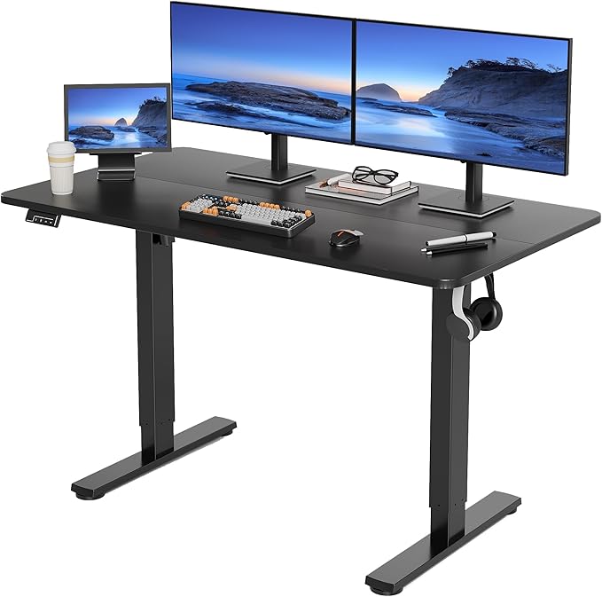 Electric Standing Desk Adjustable Height, 48x24 Inches Sit Stand up Desktop by Unknown