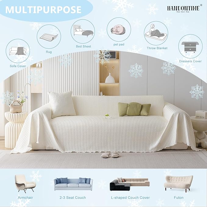 HANDONTIME Cooling Dog Couch Cover Ice Silk Washable & Breathable Pet Sofa - Image 4