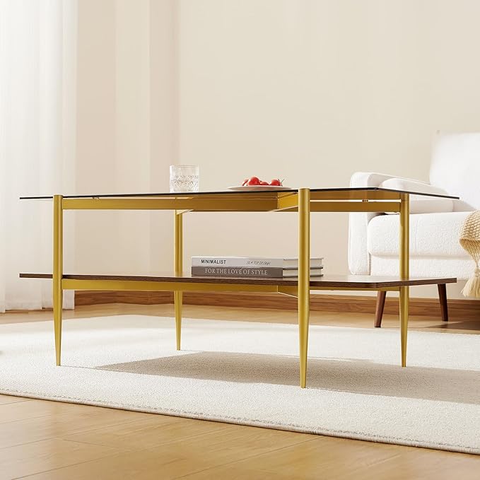 Rectangle Coffee Table, Mid-Century Modern Design, L41*W21*H17 inch, - Image 3