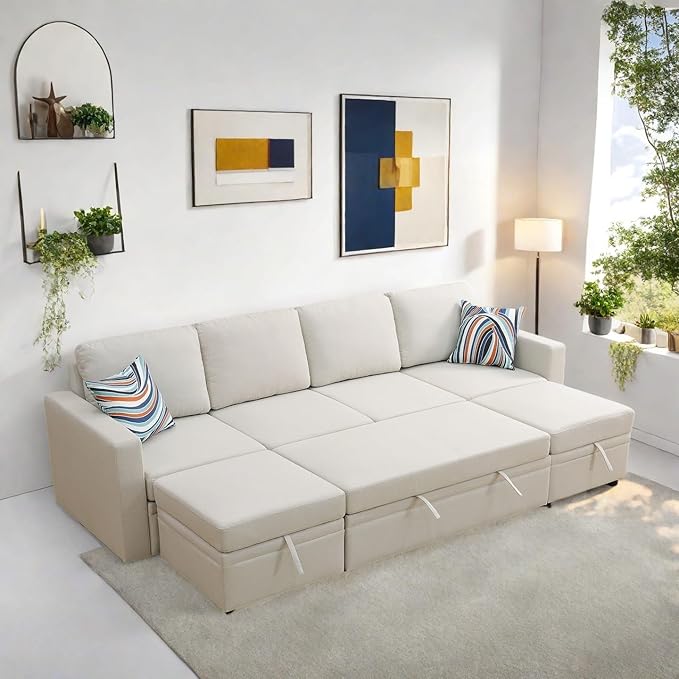 102 Inch L Shaped Sectional Couch - Image 6