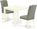 East West Furniture OXEL3-LWH-07 3 Piece Kitchen Table Set by EastWestFurniture