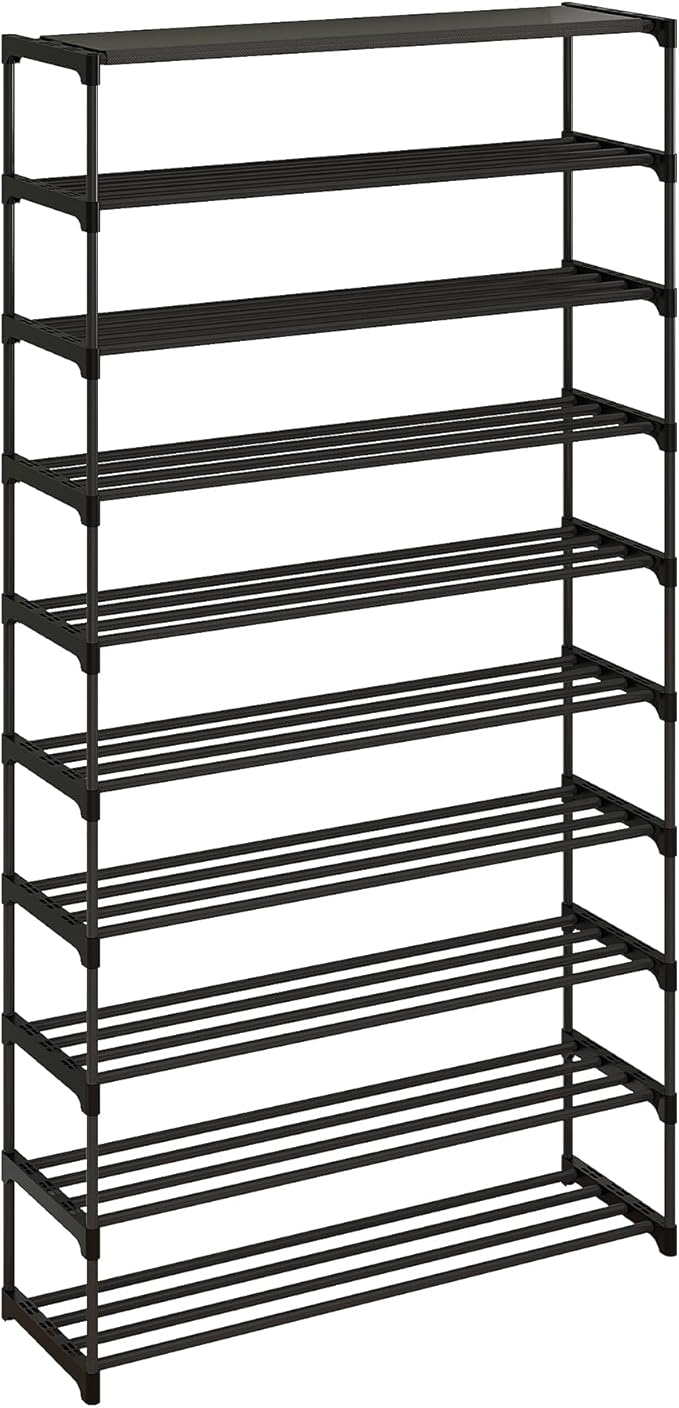 Calmootey 10-Tier Shoe Rack, Tall Large Capacity 50 Pairs Shoes Storage - Image 4