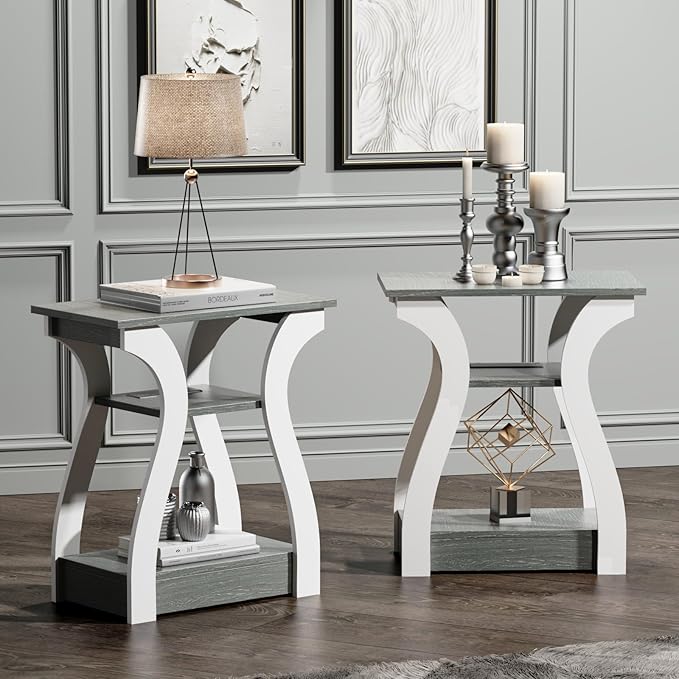 End Tables Living Room Set of 2, Nightstand - Image 8