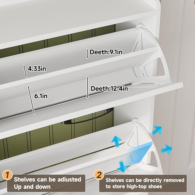 Maupvit Large Shoe Storage Cabinet - Image 6