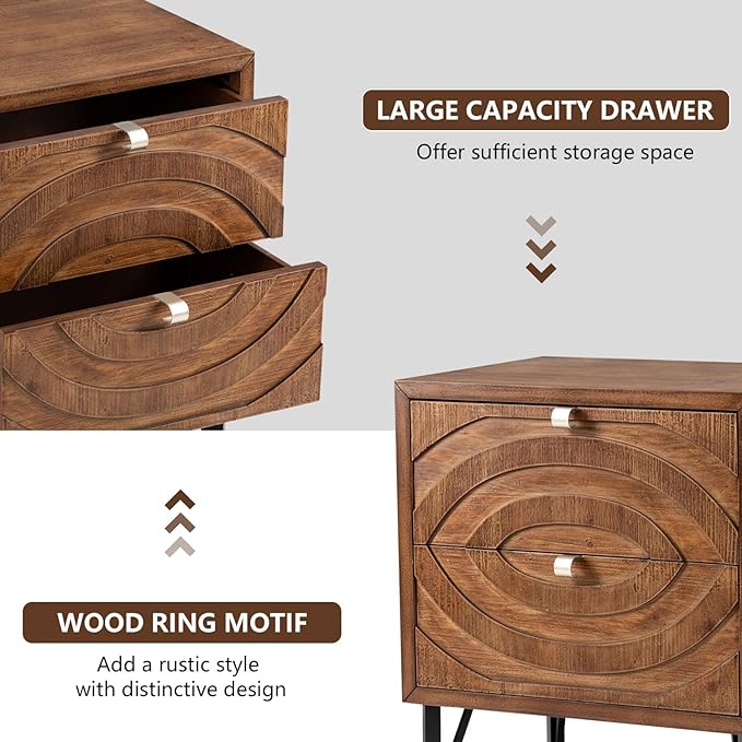 COSIEST Vintage Nightstand - Image 5