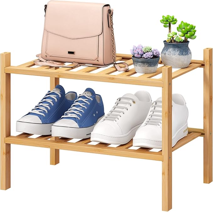 Small Shoe Rack, 2-Tier Shoe Rack by VIEWCARE