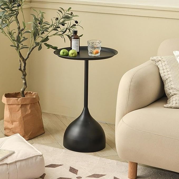 Side Coffee Table Set, Living Room Small Round End Table, Metal Nesting Tables - Image 4