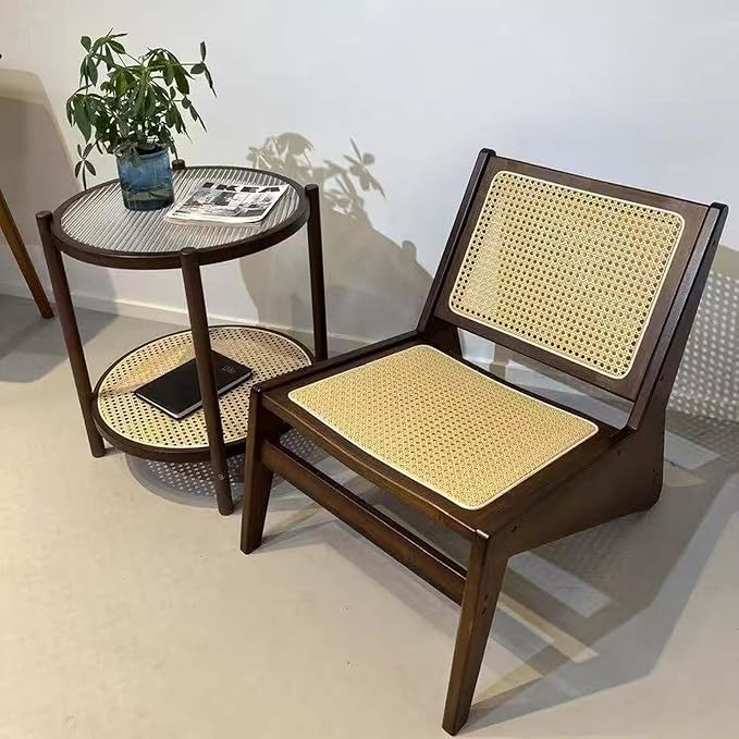 Mid-Century Accent Chair, Rattan Lounge Chair - Image 6