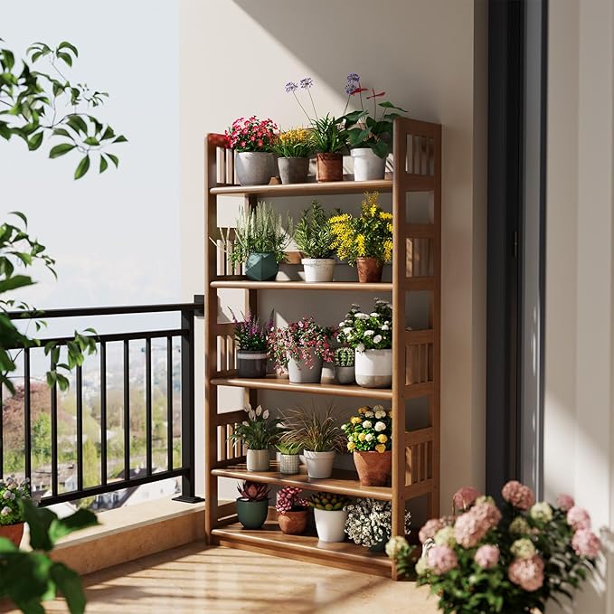 5-Tier Solid Wood Open Bookcase, Modern Display Bookshelf, Farmhouse Wide - Image 2