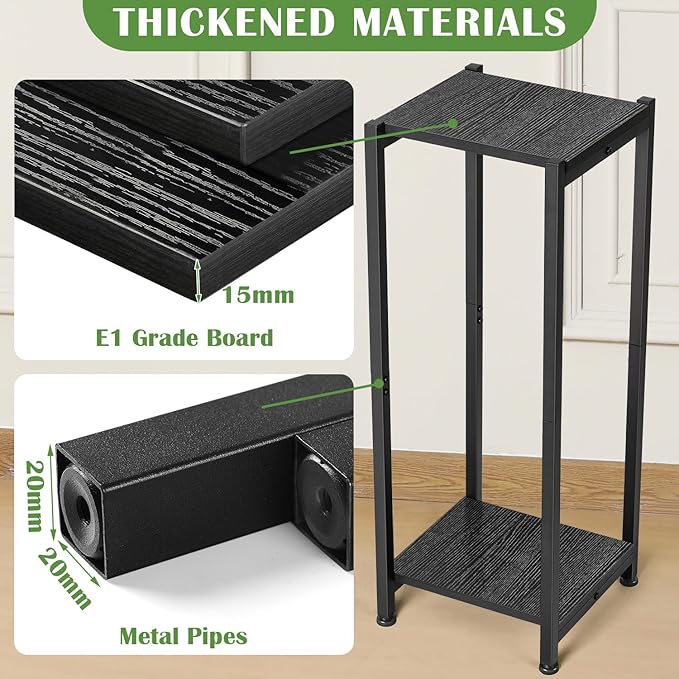Tall Plant Stand Indoor, 31 Inch Plant Stands, 2 Tier Metal Plant Stand - Image 2