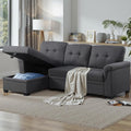 83 Inch L Shaped Modular Convertible Sleeper Sectional Sofa Bed by Unknown