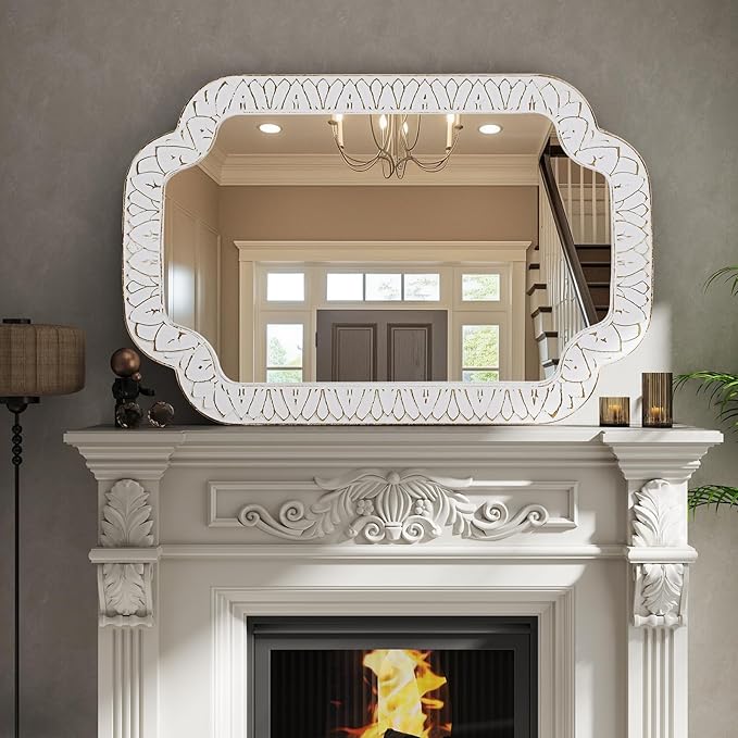 36x24 Inch Scalloped Wall Mirror - Image 4