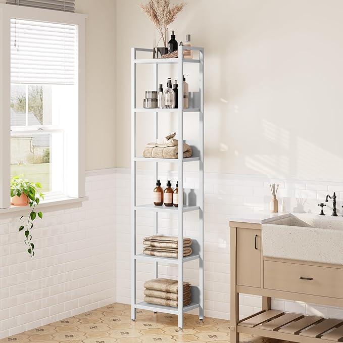 Bookshelf, 6-Tier Bookcase, Standing Book Shelf - Image 6