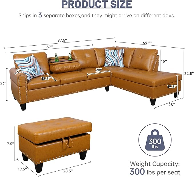 L Shaped Modular Sectional Sofa - Image 2
