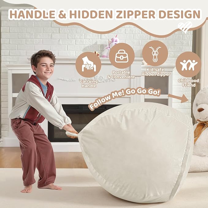 2FT Bean Bag Chair, Comfy Bean Bag Chairs - Image 4