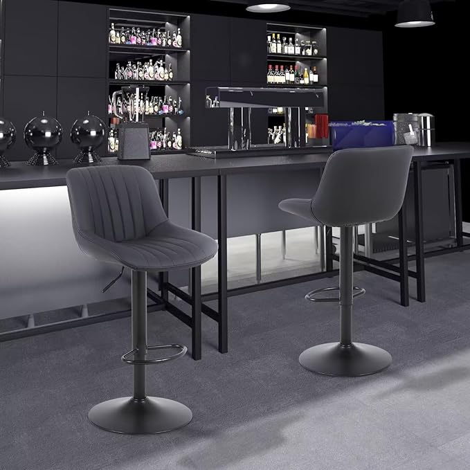 Bar Stools Set of 4, Swivel Counter Height Barstools - Image 2