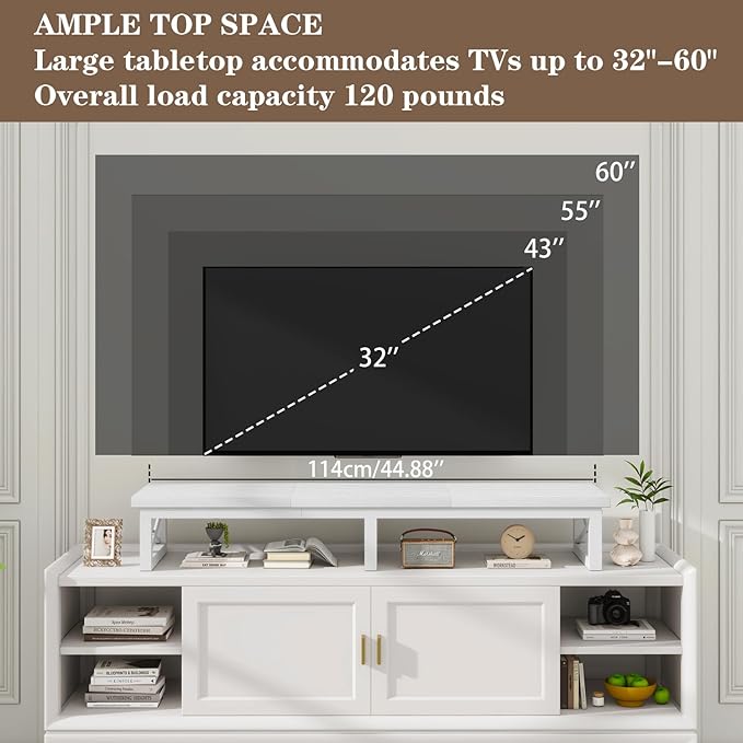 IBUYKE 45" Large TV Riser for 32-60 inch TV, Tabletop Short TV Stand - Image 5