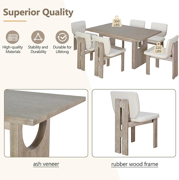 Ball & Cast 7-Piece Dining Table Set - Image 4