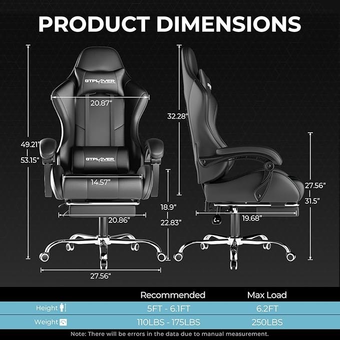 GTPLAYER Gaming Chair, Computer Chair - Image 3