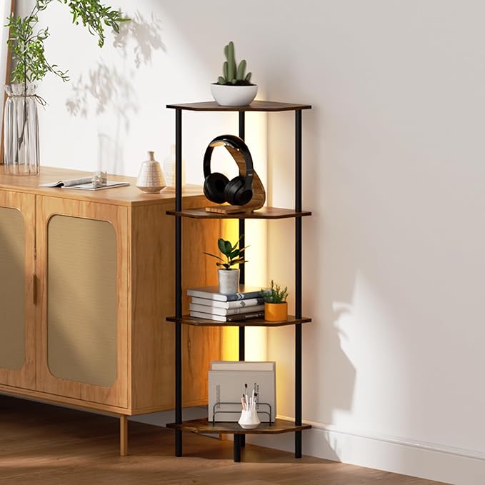 Corner Shelf Stand, Storage Standing Shelf Unit - Image 8