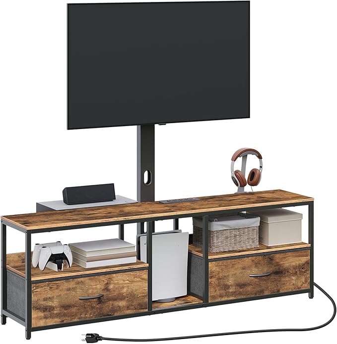 TV Stand with Mount for up to 75", Entertainment Center with Switch-Controlled by MAHANCRIS
