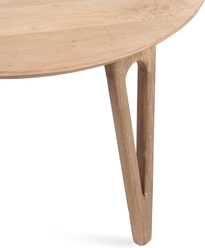 Kate and Laurel Kershaw Transitional Round Coffee Table, Natural Wood, Circle - Image 6