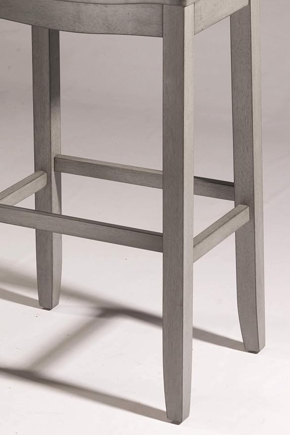 Hillsdale Furniture Fiddler Backless Saddle Bar Stool, Aged Gray - Image 4