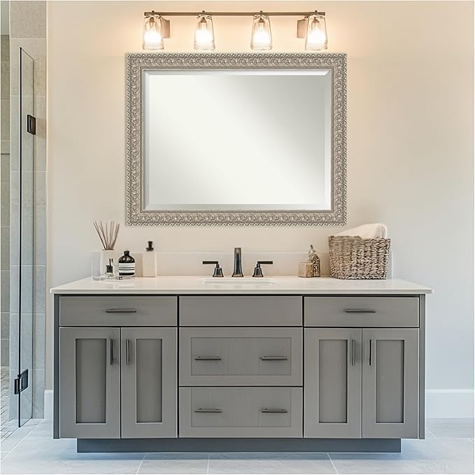 Amanti Art Silver Bathroom Mirror - Image 5