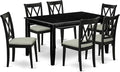 East West Furniture DUCL7-BLK-C 7 Piece Dining Room Furniture Set Consist of a by EastWestFurniture