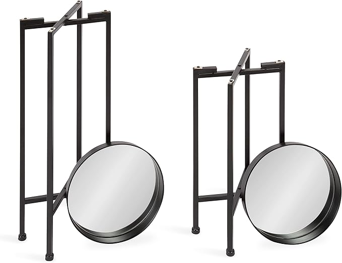Kate and Laurel Celia Modern Side Table; Set of 2; Black; Sophisticated Metal - Image 5