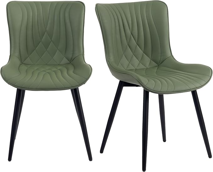YOUTASTE Dining Chairs Set of 2 Upholstered Mid Century Modern Kitchen & Dining - Image 9