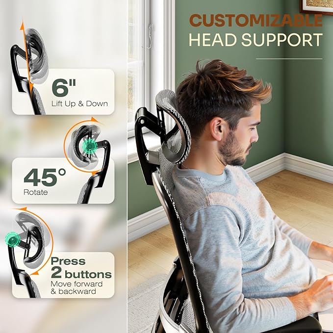 GABRYLLY Ergonomic Office Chair, High Back Home Desk Chair - Image 6