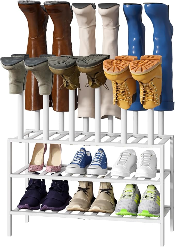 White Boot Rack, Boot Rack Organizer Tall Boots by VIEWCARE