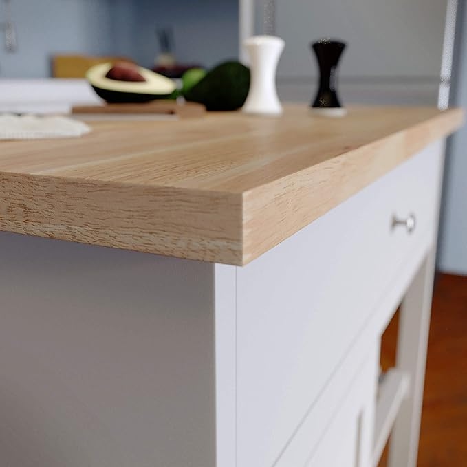 SEI Furniture Rolling w/Storage Kitchen Island - Image 5