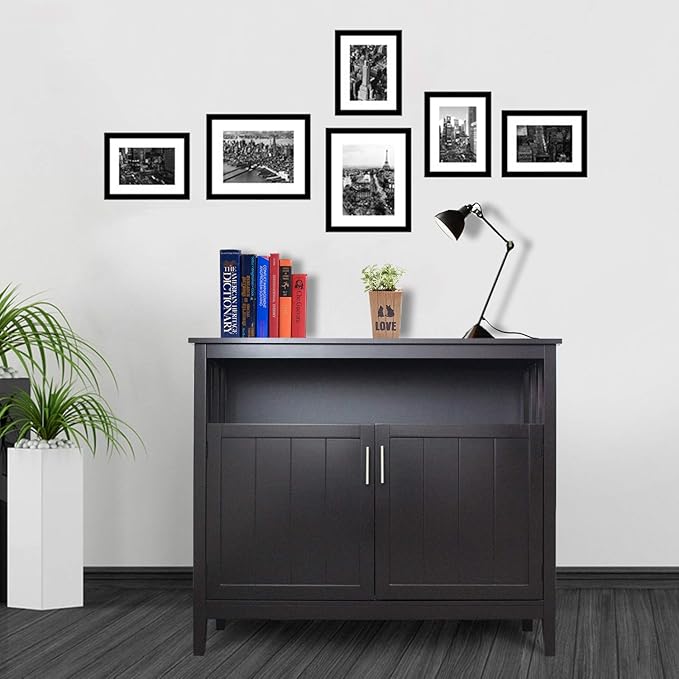 RASOO Espresso Buffet Cabinet, Modern Design - Image 2