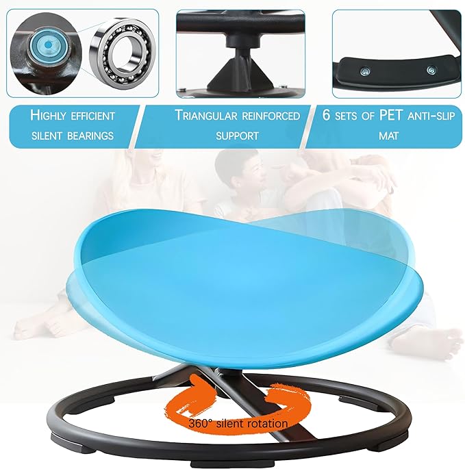Kids Sensory Spinning Chair, Sit and Spin Toy, Autistic Childs Swivel Chair - Image 3
