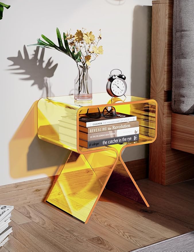 Acrylic Nightstand Side Table Modern Design Clear Home Decor Display End Table - Image 6