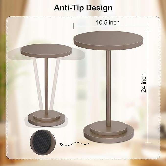 Drink Table, Small Pedestal Side Tables - Image 2