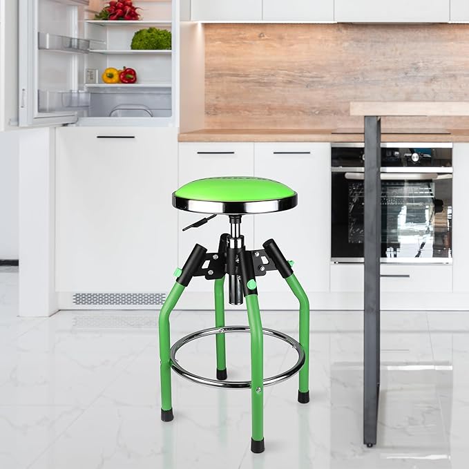 WORKPRO Garage Bar Stool, Heavy Duty Adjustable Hydraulic Shop Stool, 29in to - Image 2