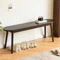 Walnut Solid Wood Bench, 47.3" L – Narrow Mid-Century Wooden Bench by BuzleerSolidWoodFurniture