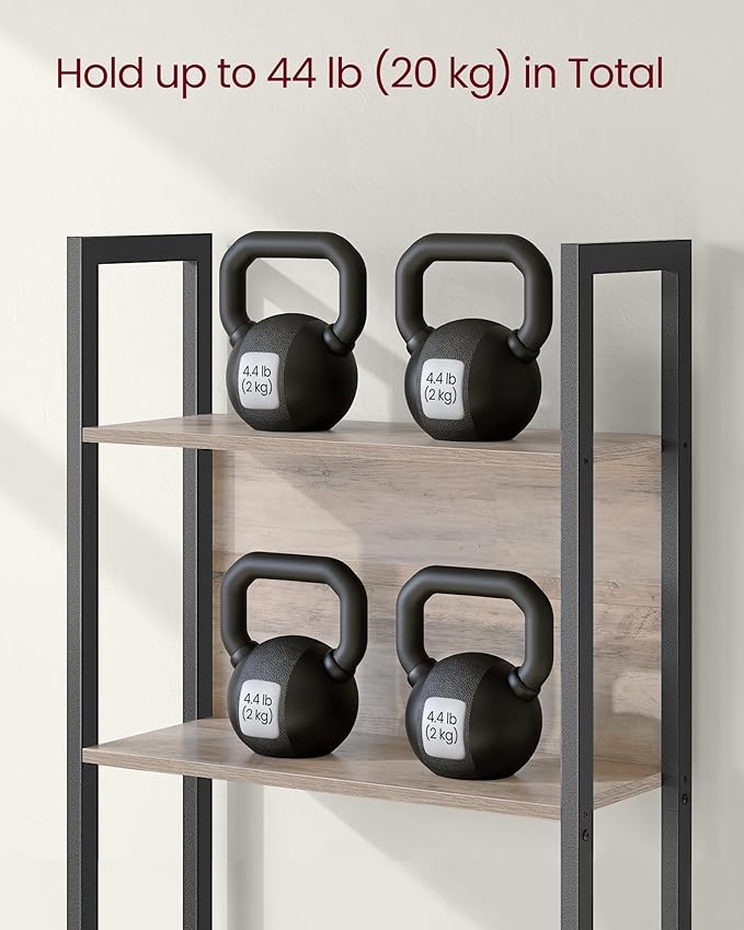 VASAGLE 5-Tier Bookshelf, Book Shelf, Industrial Bookcase, - Image 8