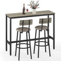 Dining Table Set for 2, 3-Piece Bar Table and Chairs Set, Kitchen Table and by Zevemomo