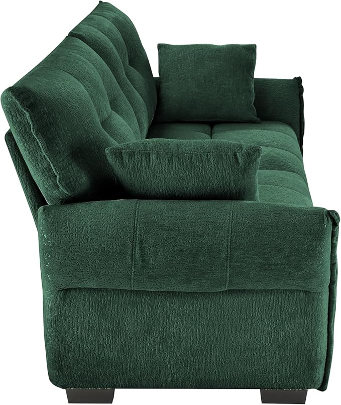 Modern Chenille Fabric 2-Seat Loveseat Sofa, Premium Upholstery Living Room - Image 6