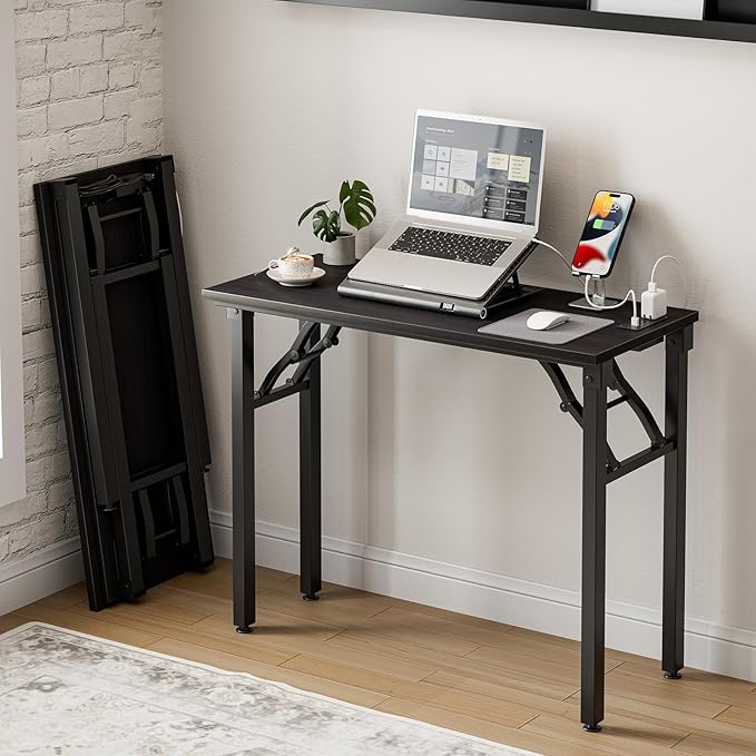 Frylr Small Folding Computer Desk – 35.8 Inch Portable Table by Frylr