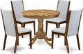 East West Furniture ANLA5-ANA-05 5 Piece Dining Room Table Set Includes a Round by EastWestFurniture